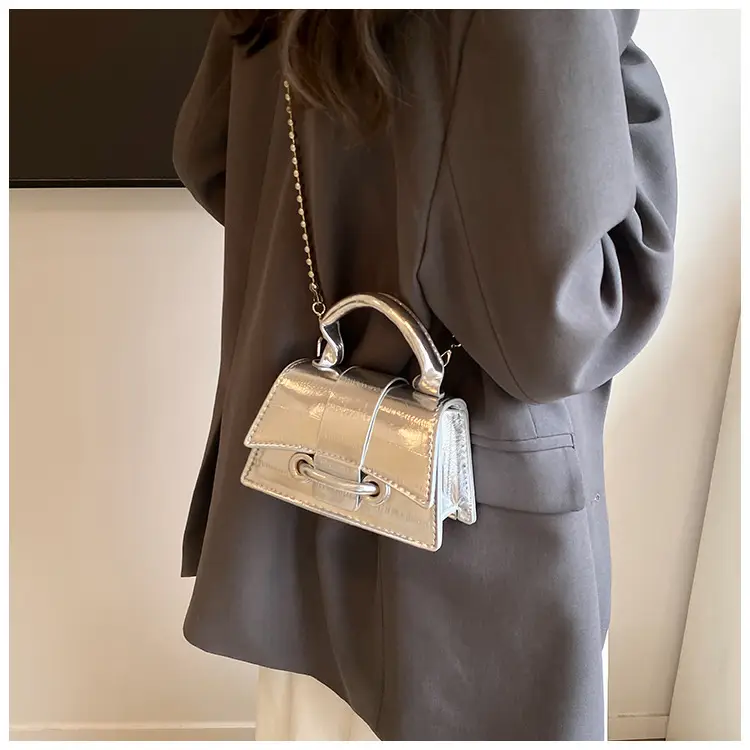 Black Beaded Chain Mini Handbag for Women — feature 16