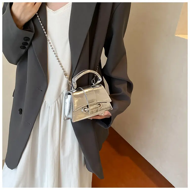 Black Beaded Chain Mini Handbag for Women — feature 18