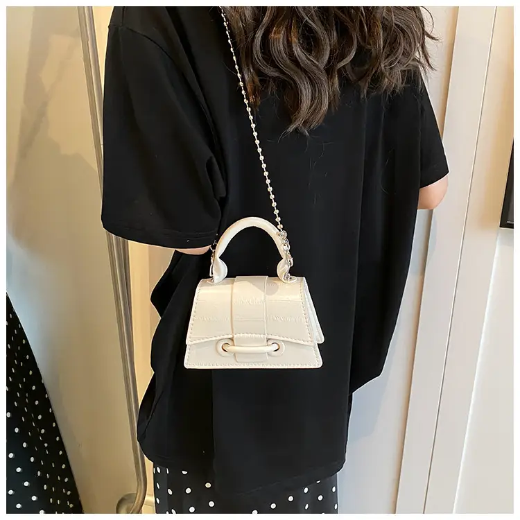 Black Beaded Chain Mini Handbag for Women — feature 25