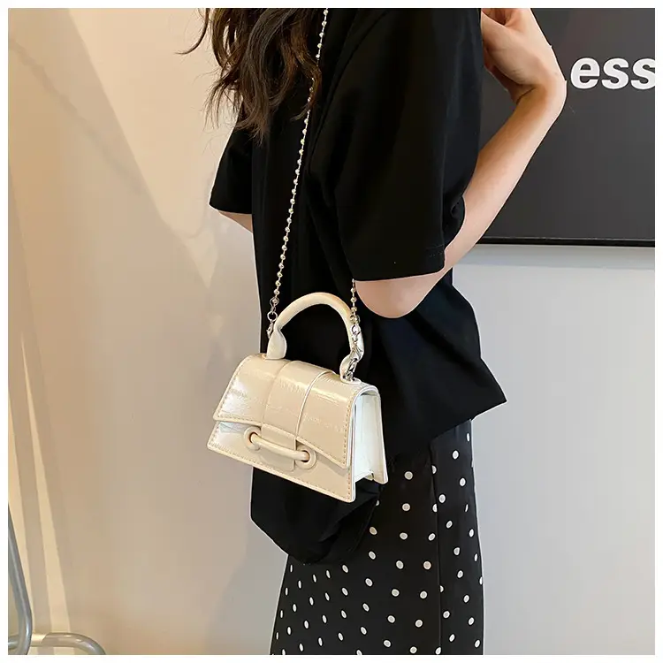 Black Beaded Chain Mini Handbag for Women — feature 26