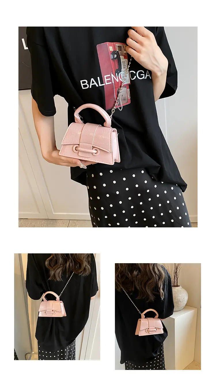Black Beaded Chain Mini Handbag for Women — feature 27