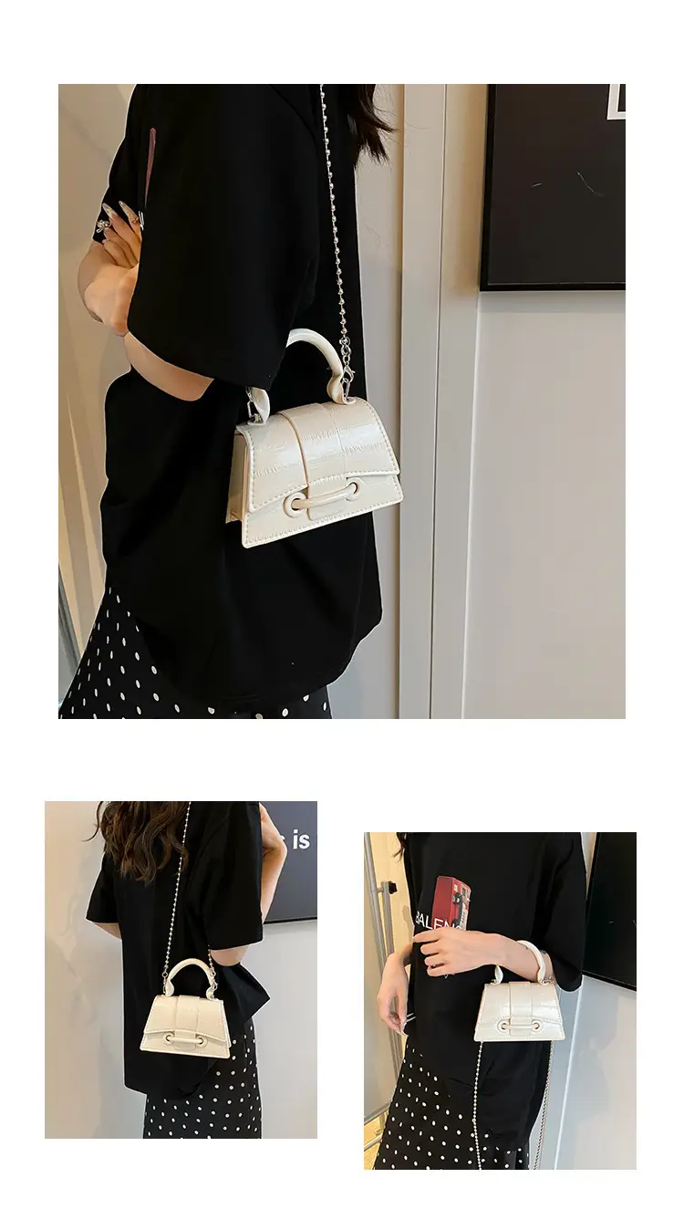 Black Beaded Chain Mini Handbag for Women — feature 28