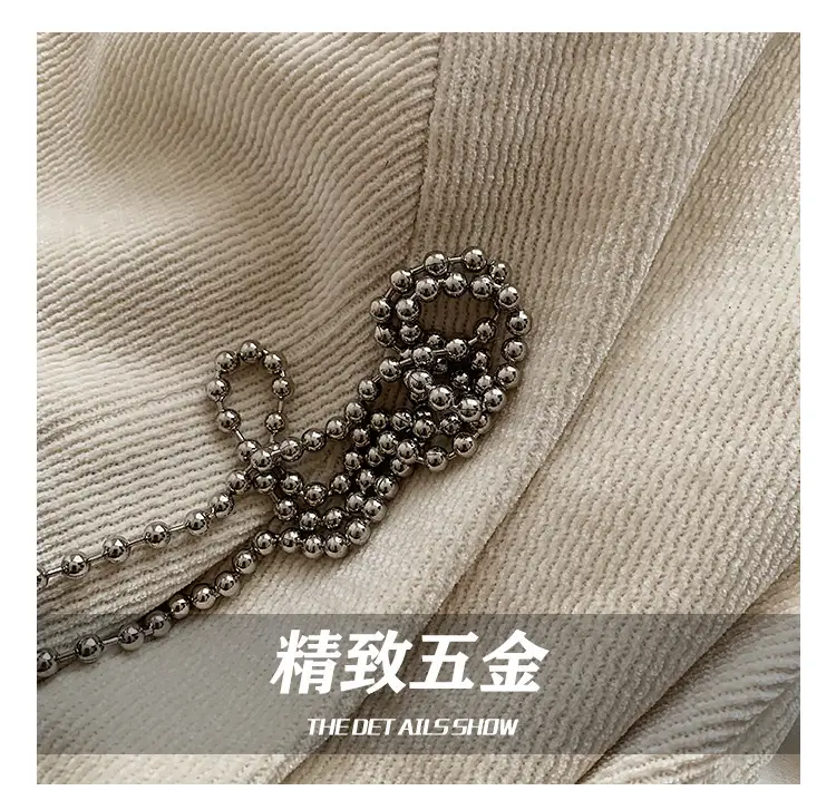 Black Beaded Chain Mini Handbag for Women — feature 3