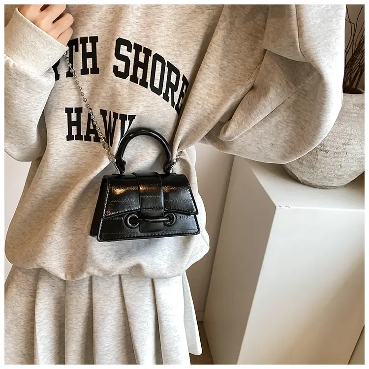 Black Beaded Chain Mini Handbag for Women — feature 7