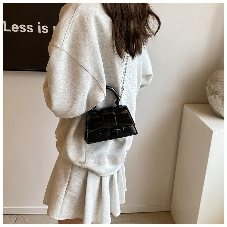 Black Beaded Chain Mini Handbag for Women — feature 8