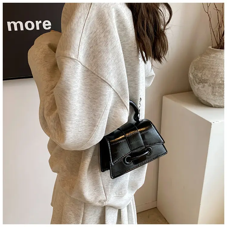 Black Beaded Chain Mini Handbag for Women — feature 9