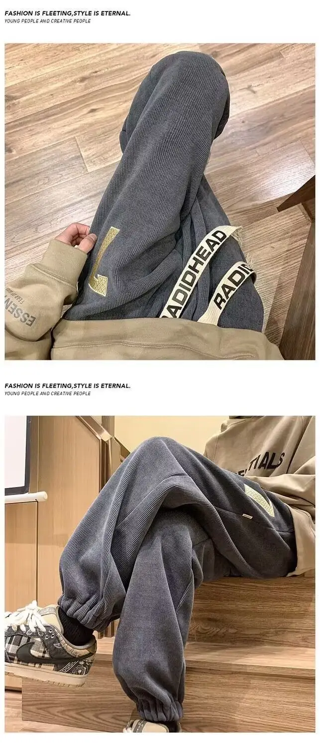 Men Fleece Lined Jogger Pants with 7 Design Plus Size — feature 4