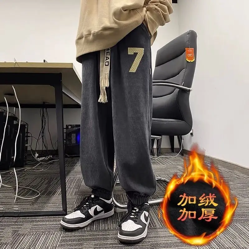 Men Fleece Lined Jogger Pants with 7 Design Plus Size