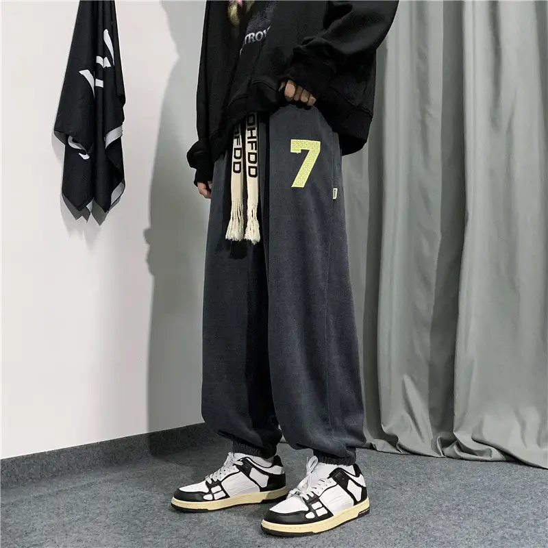 Men Fleece Lined Jogger Pants with 7 Design Plus Size