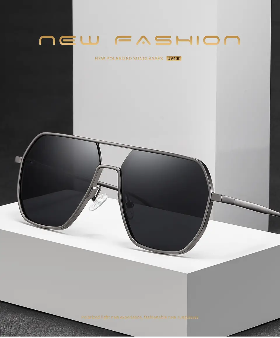 Men Polarizing UV488 Sunglasses Black Aluminum β feature 1