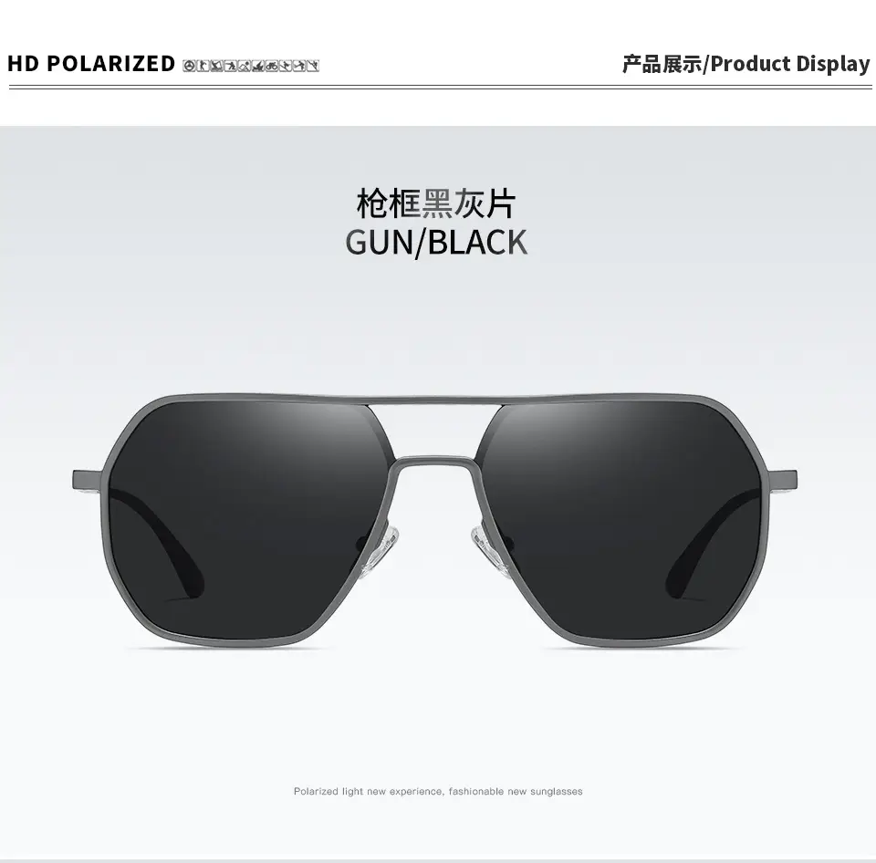 Men Polarizing UV488 Sunglasses Black Aluminum β feature 11