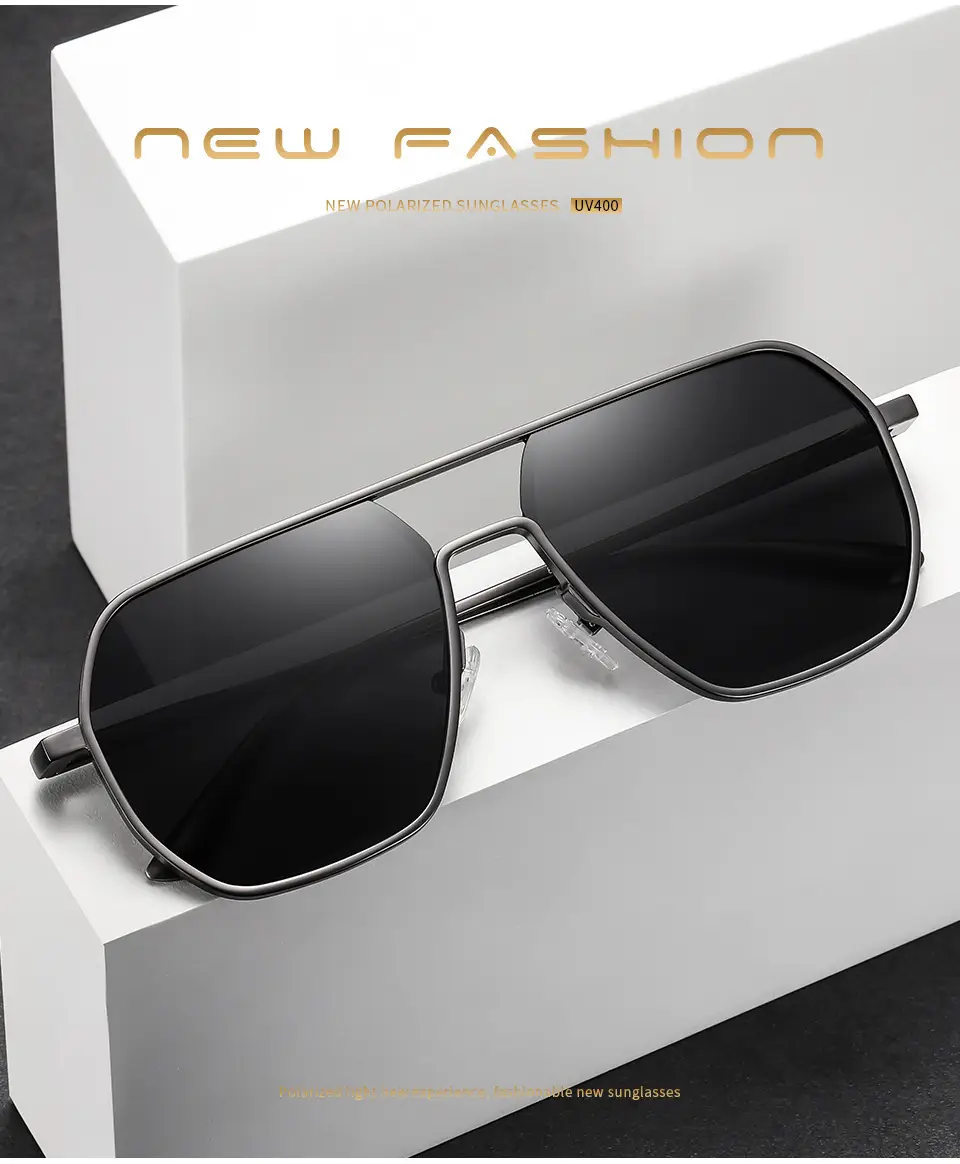 Men Polarizing UV488 Sunglasses Black Aluminum β feature 2