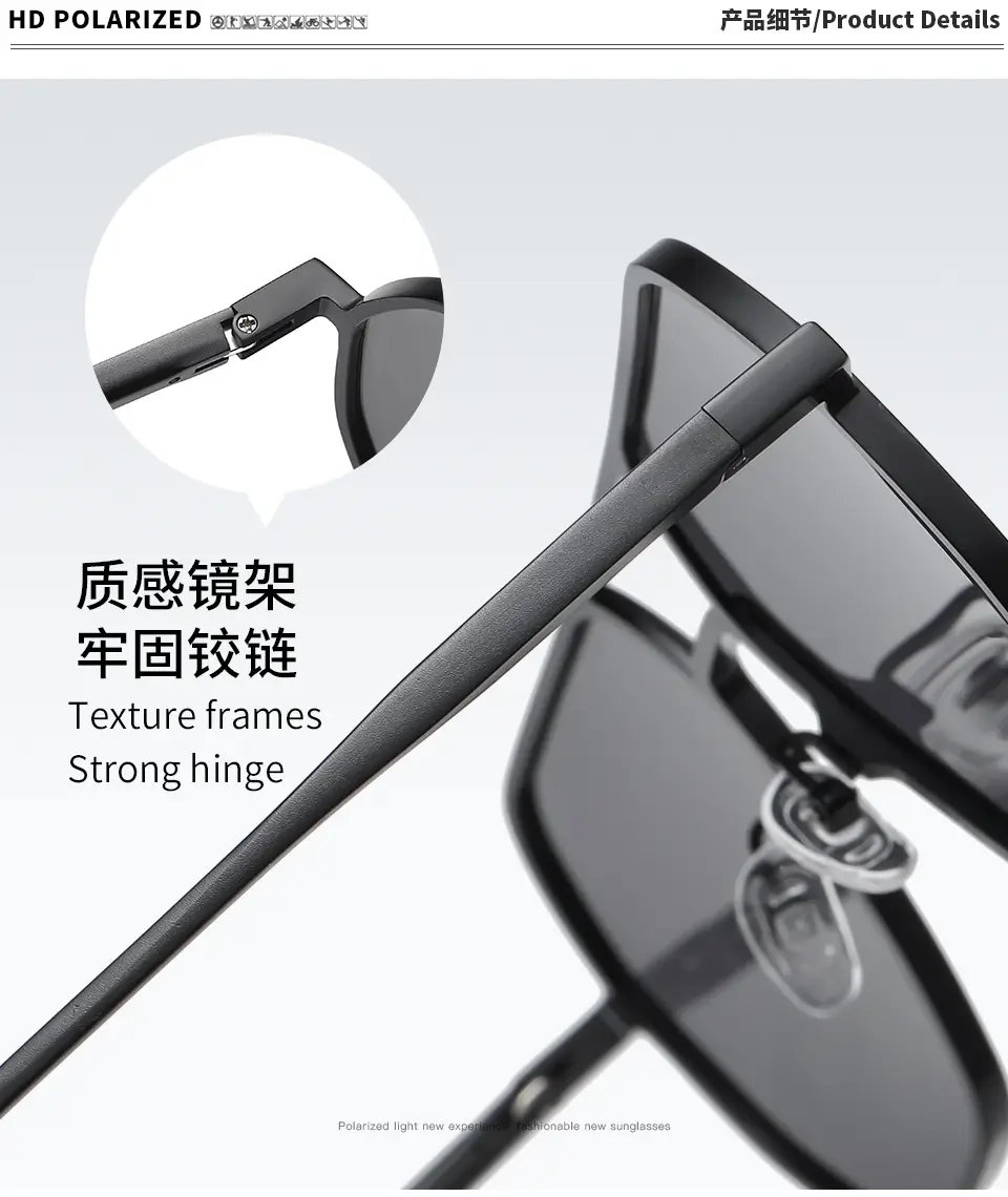 Men Polarizing UV488 Sunglasses Black Aluminum β feature 25
