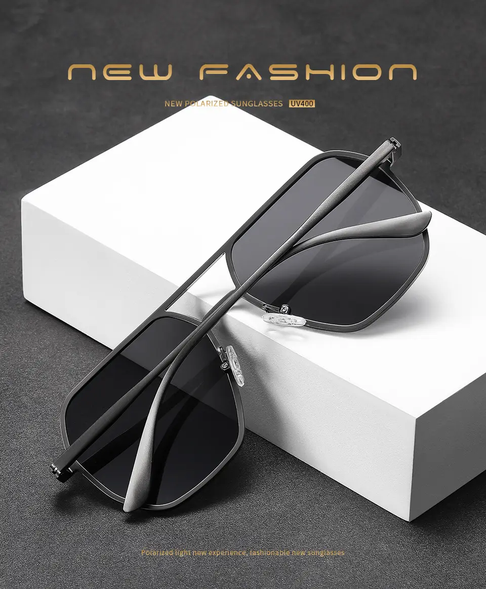 Men Polarizing UV488 Sunglasses Black Aluminum β feature 3