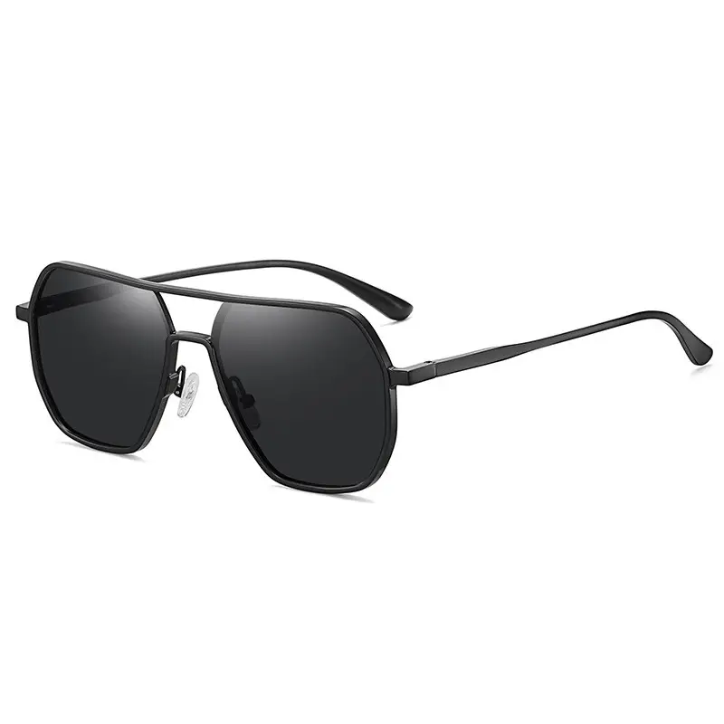 Men Polarizing UV488 Sunglasses Black Aluminum