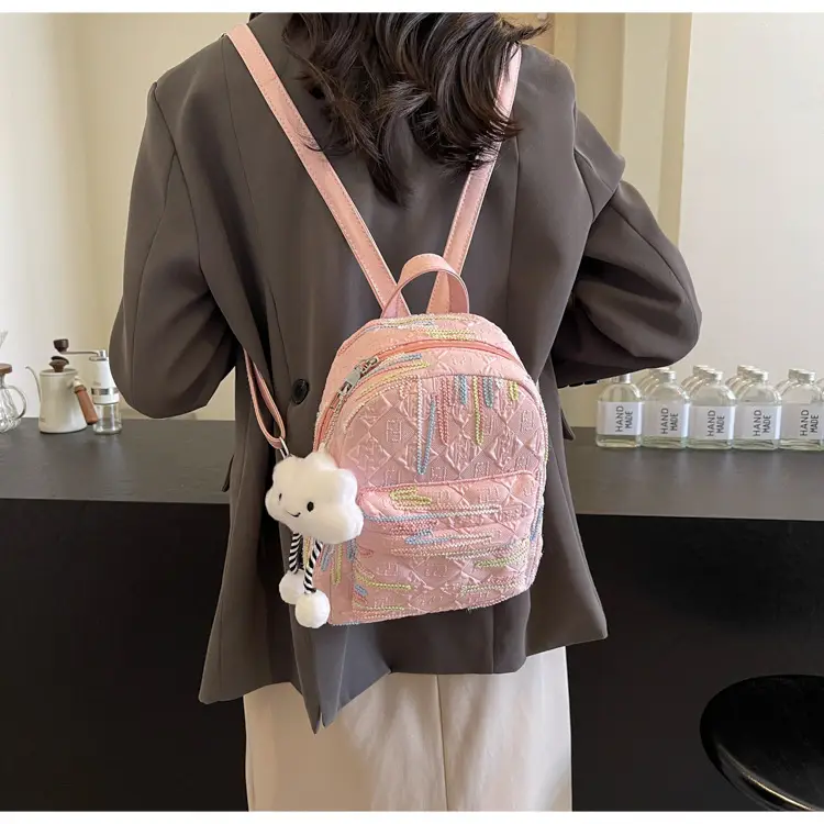 Cute Glitter Shoulder Bag for Girls College Women Lightweight Fashionable — feature 16