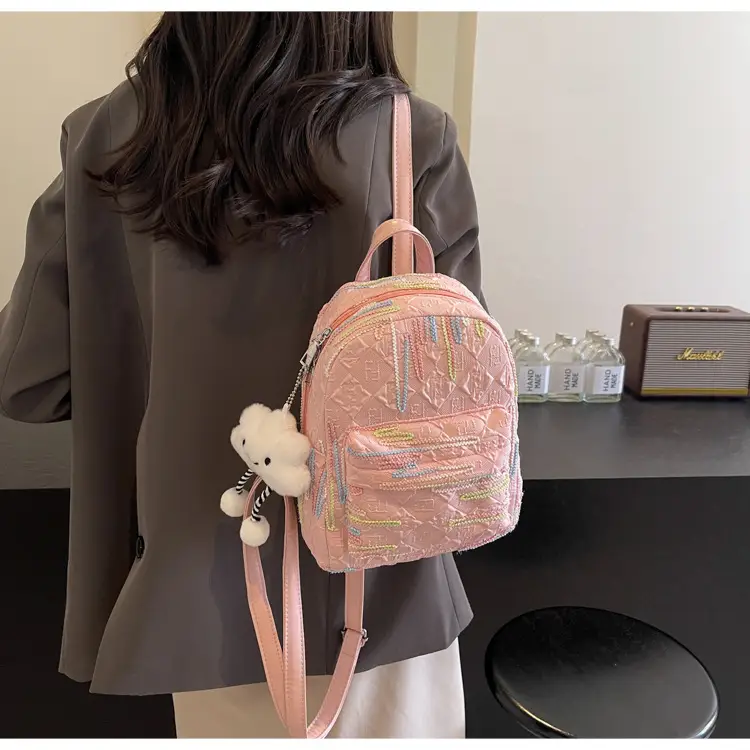 Cute Glitter Shoulder Bag for Girls College Women Lightweight Fashionable — feature 17