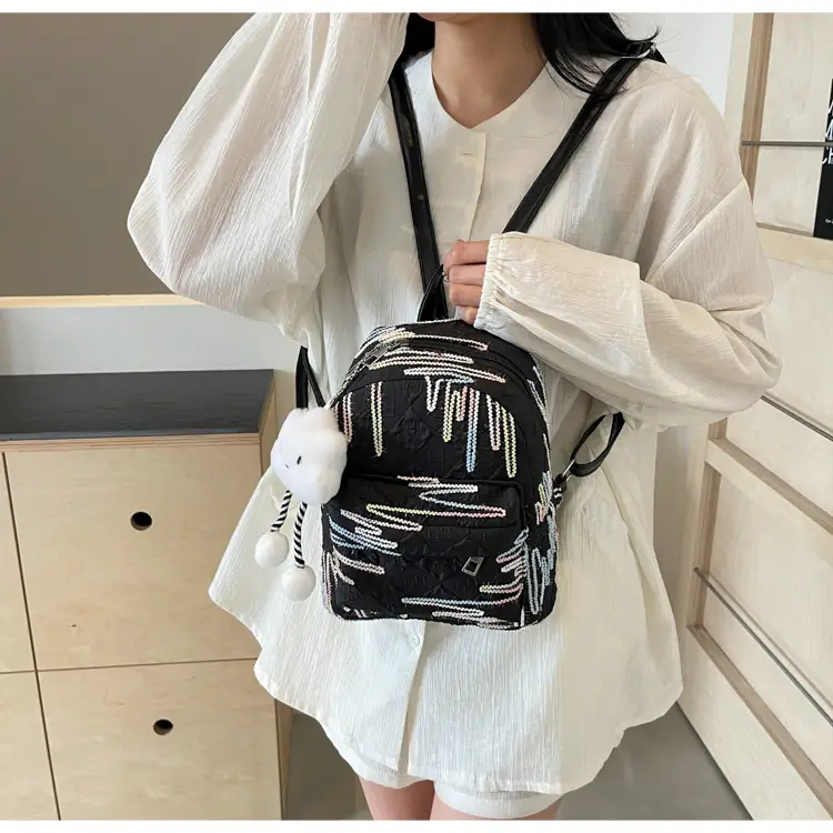 Cute Glitter Shoulder Bag for Girls College Women Lightweight Fashionable — feature 18