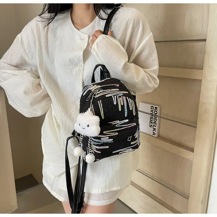 Cute Glitter Shoulder Bag for Girls College Women Lightweight Fashionable — feature 19