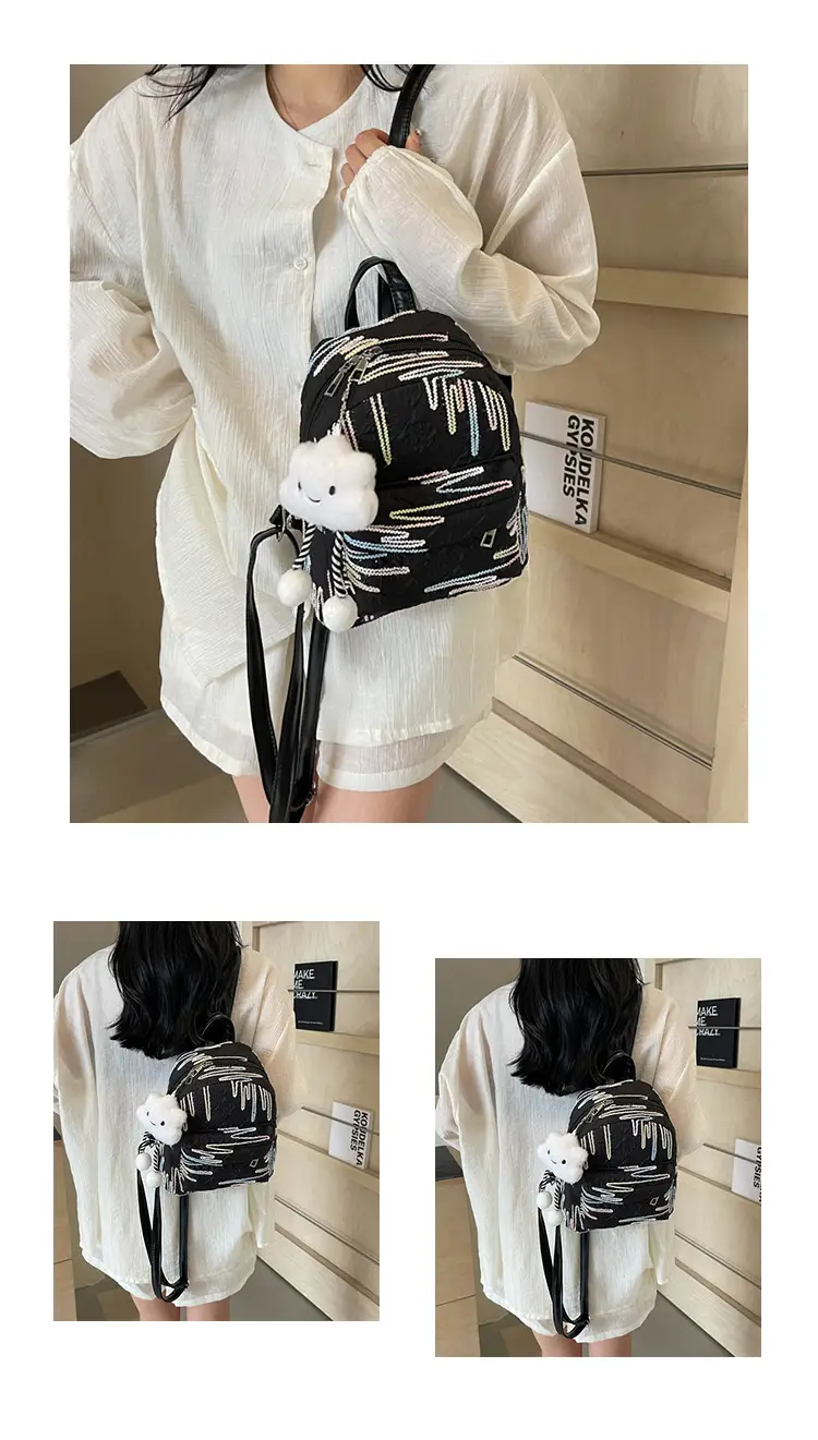 Cute Glitter Shoulder Bag for Girls College Women Lightweight Fashionable — feature 24