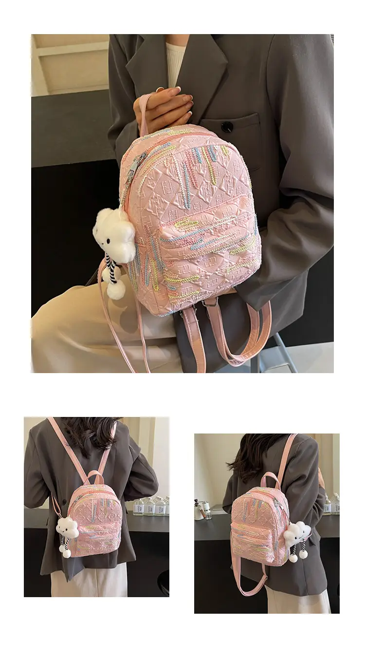 Cute Glitter Shoulder Bag for Girls College Women Lightweight Fashionable — feature 25