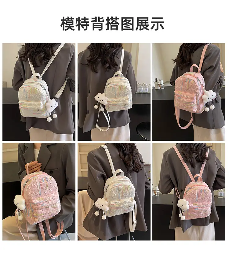 Cute Glitter Shoulder Bag for Girls College Women Lightweight Fashionable — feature 4