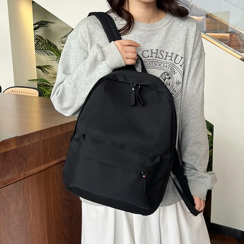 Black Lightweight Casual Backpack 2024 All-match Large Capacity - Image 3