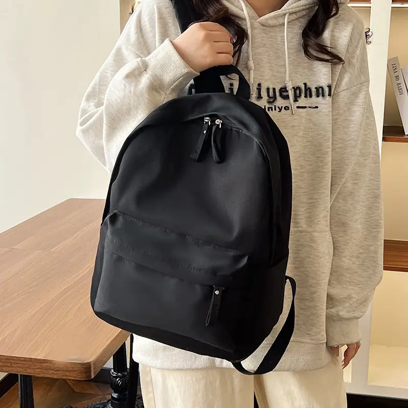 Black Lightweight Casual Backpack 2024 All-match Large Capacity - Image 4