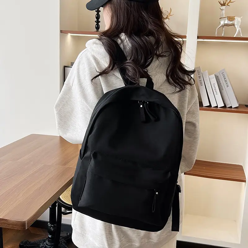 Black Lightweight Casual Backpack 2024 All-match Large Capacity - Image 5