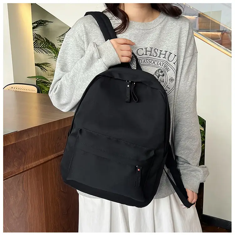 Black Lightweight Casual Backpack 2024 All-match Large Capacity — feature 13
