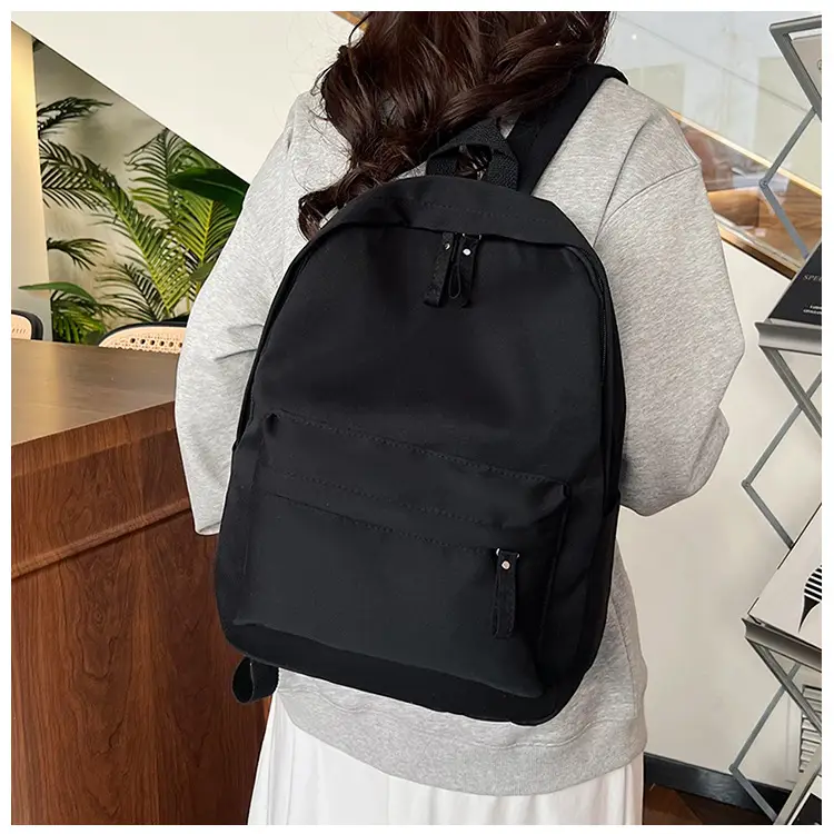 Black Lightweight Casual Backpack 2024 All-match Large Capacity — feature 14