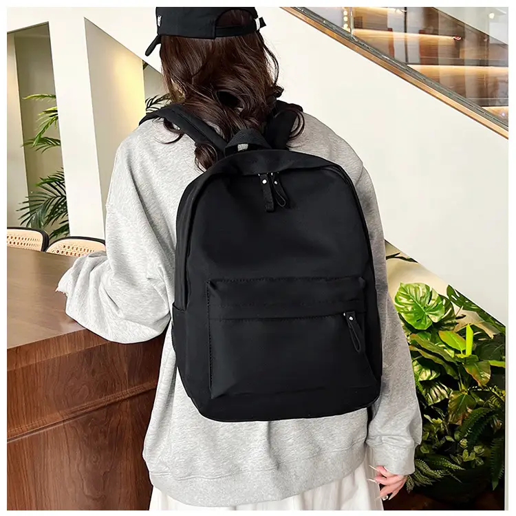 Black Lightweight Casual Backpack 2024 All-match Large Capacity — feature 15