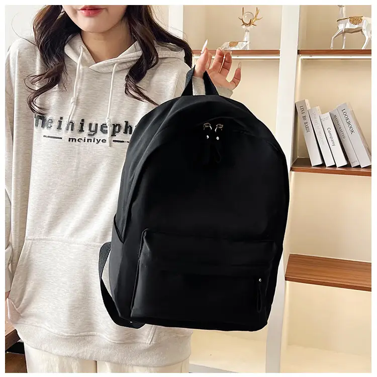 Black Lightweight Casual Backpack 2024 All-match Large Capacity — feature 17
