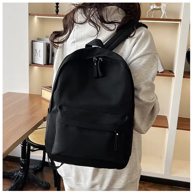 Black Lightweight Casual Backpack 2024 All-match Large Capacity — feature 19
