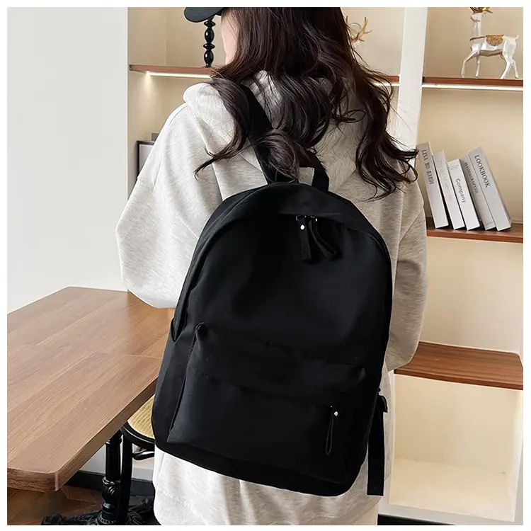 Black Lightweight Casual Backpack 2024 All-match Large Capacity — feature 21