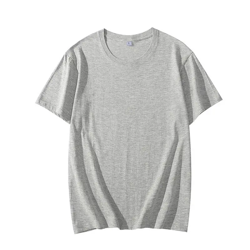 Men Grey Combed Cotton T-Shirt Loose Fit Casual Wear - Image 3