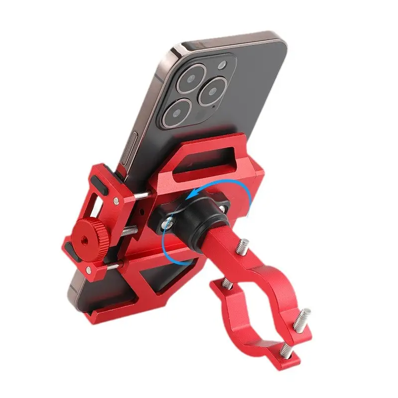 Aluminum Alloy Bicycle Mobile Phone Bracket Mountain Bike Road Bike Bike Riding Shockproof Navigation Stand Bowl Group Shooting Sports Outdoor