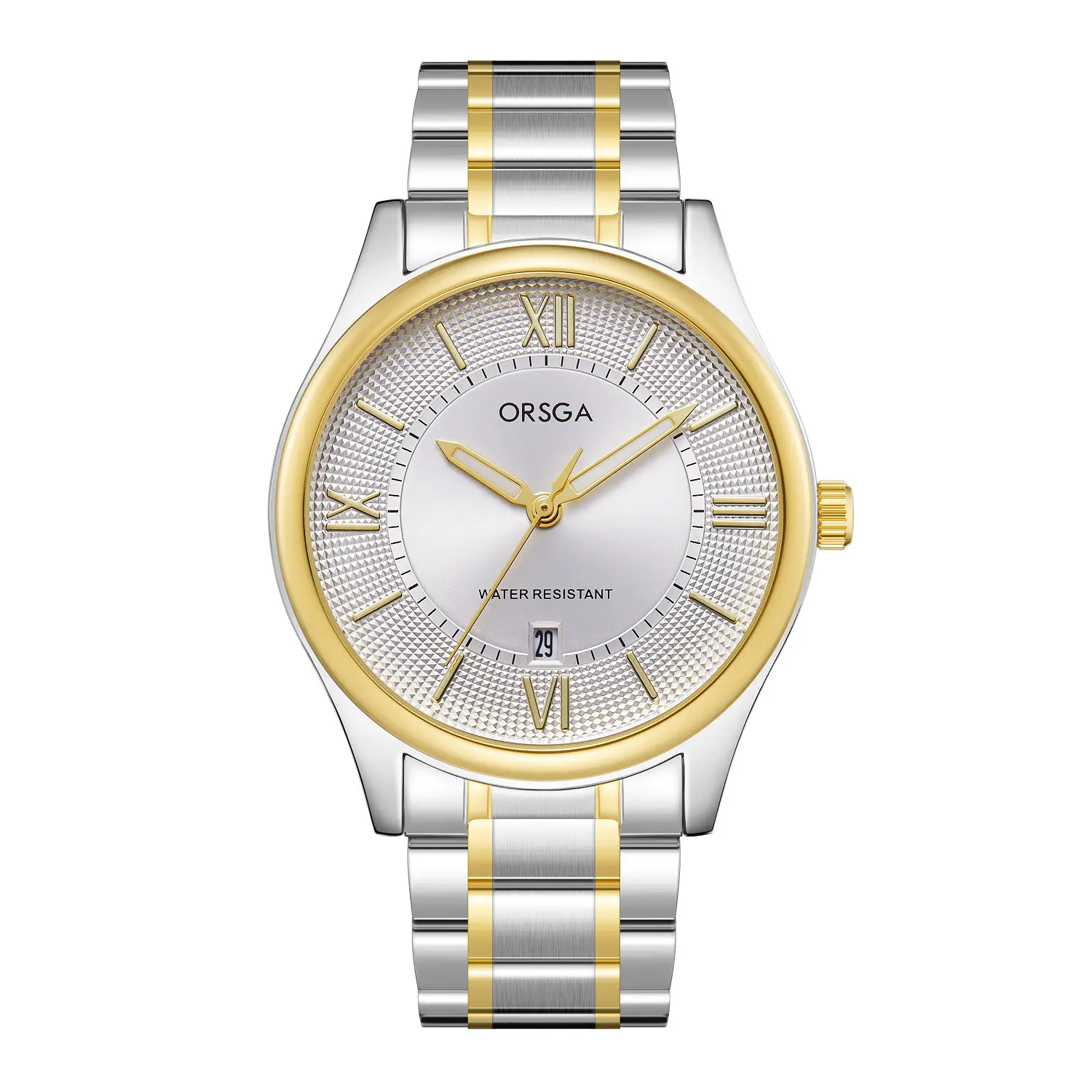 ORSGA Men's Luminous Quartz Watch Gold Bracelet
