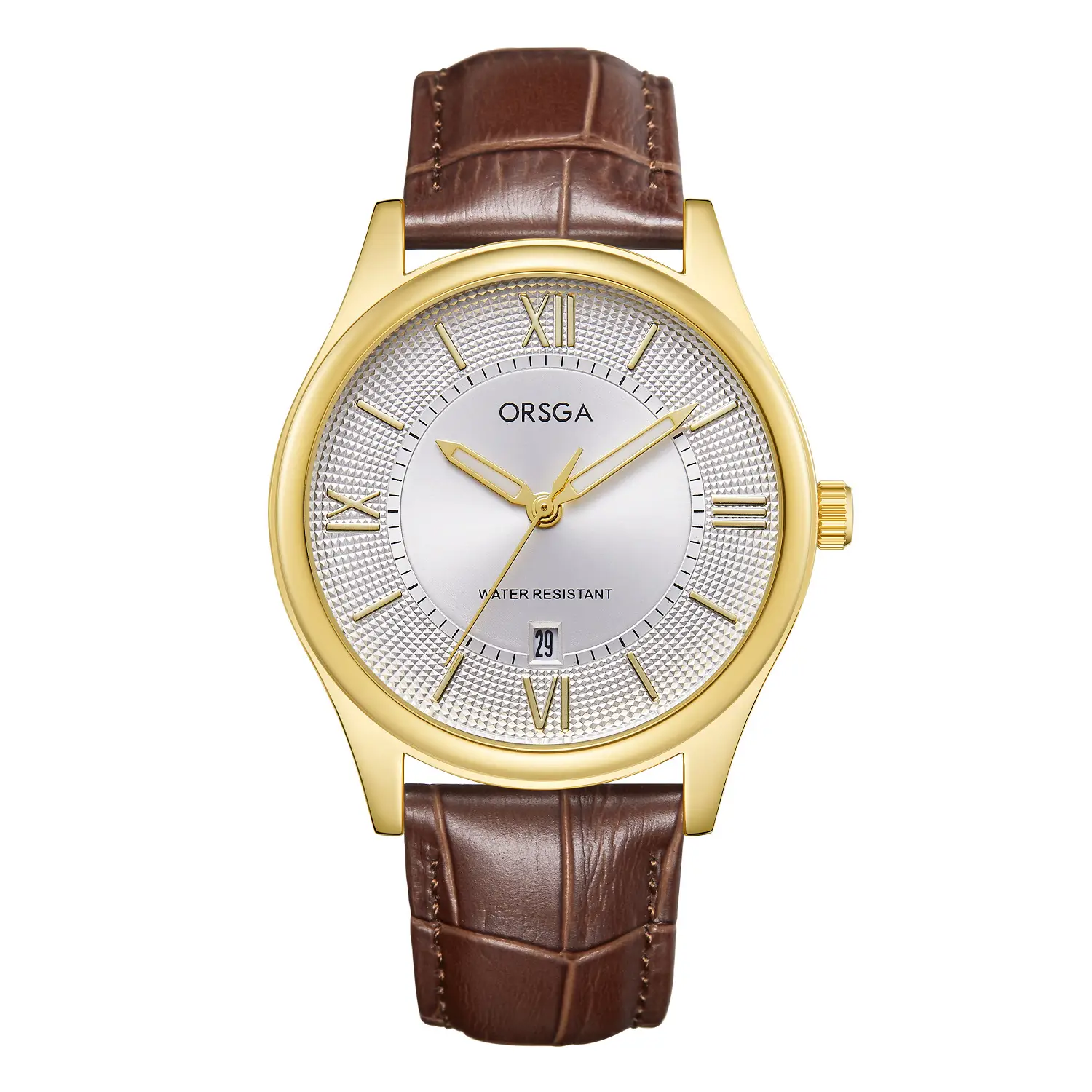 ORSGA Men's Luminous Quartz Watch Gold Bracelet