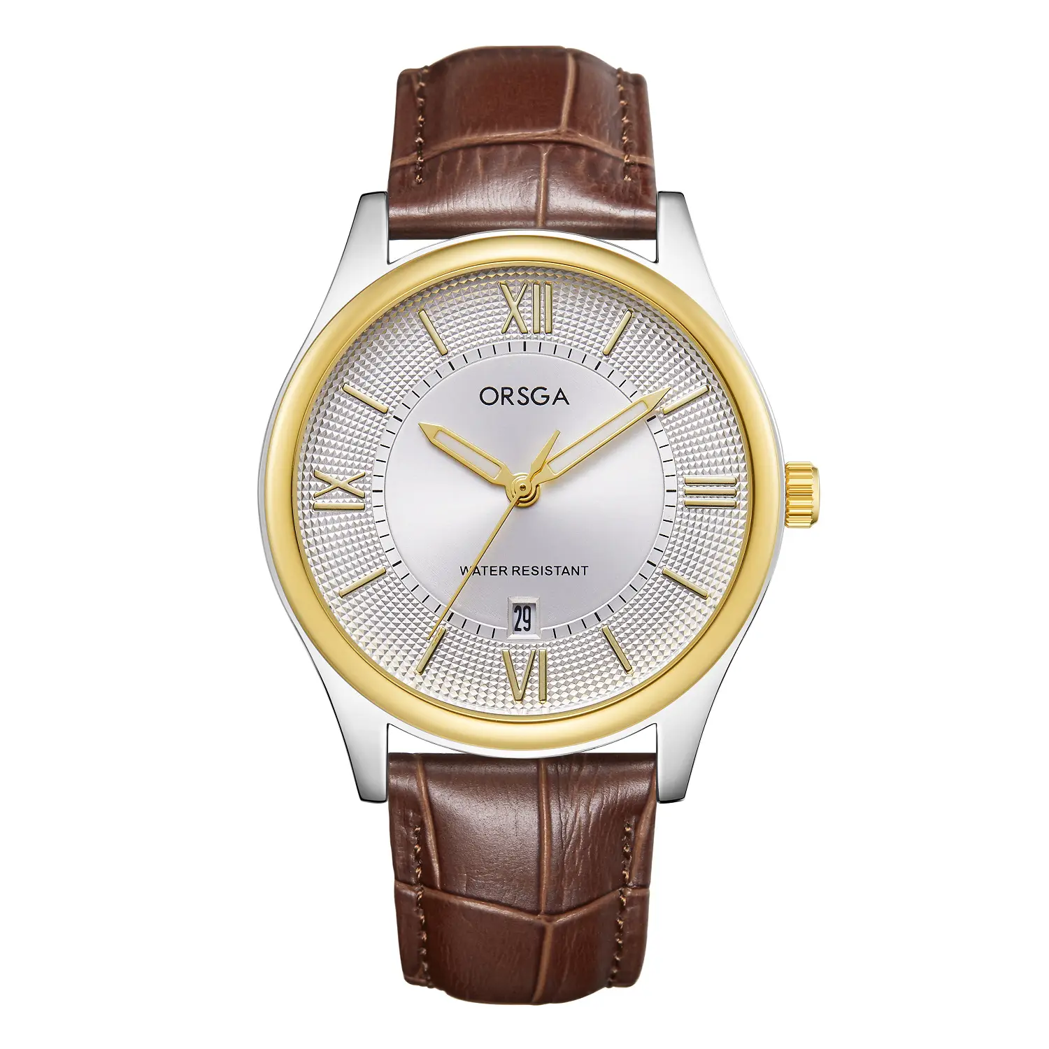 ORSGA Men's Luminous Quartz Watch Gold Bracelet