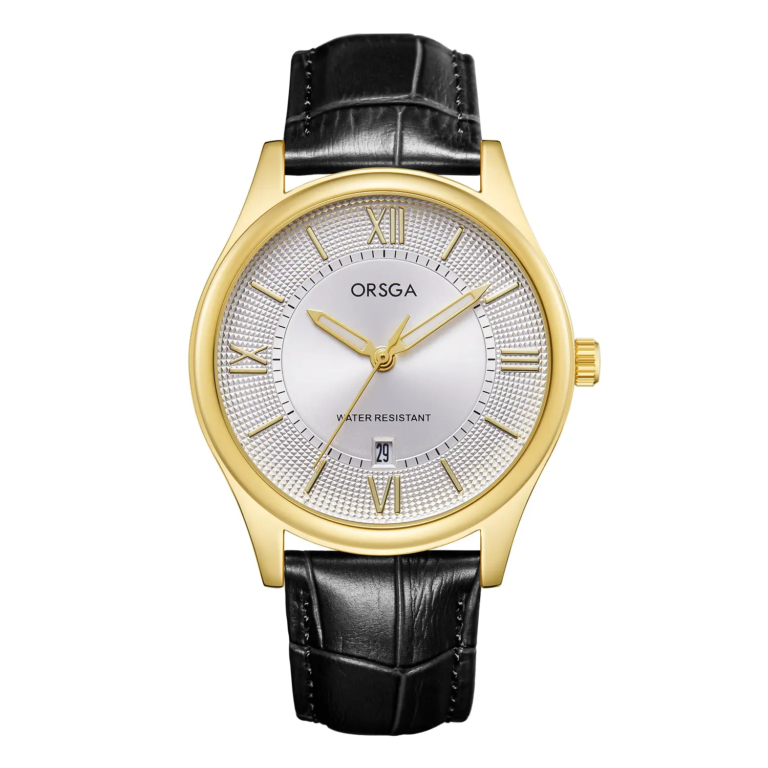 ORSGA Men's Luminous Quartz Watch Gold Bracelet