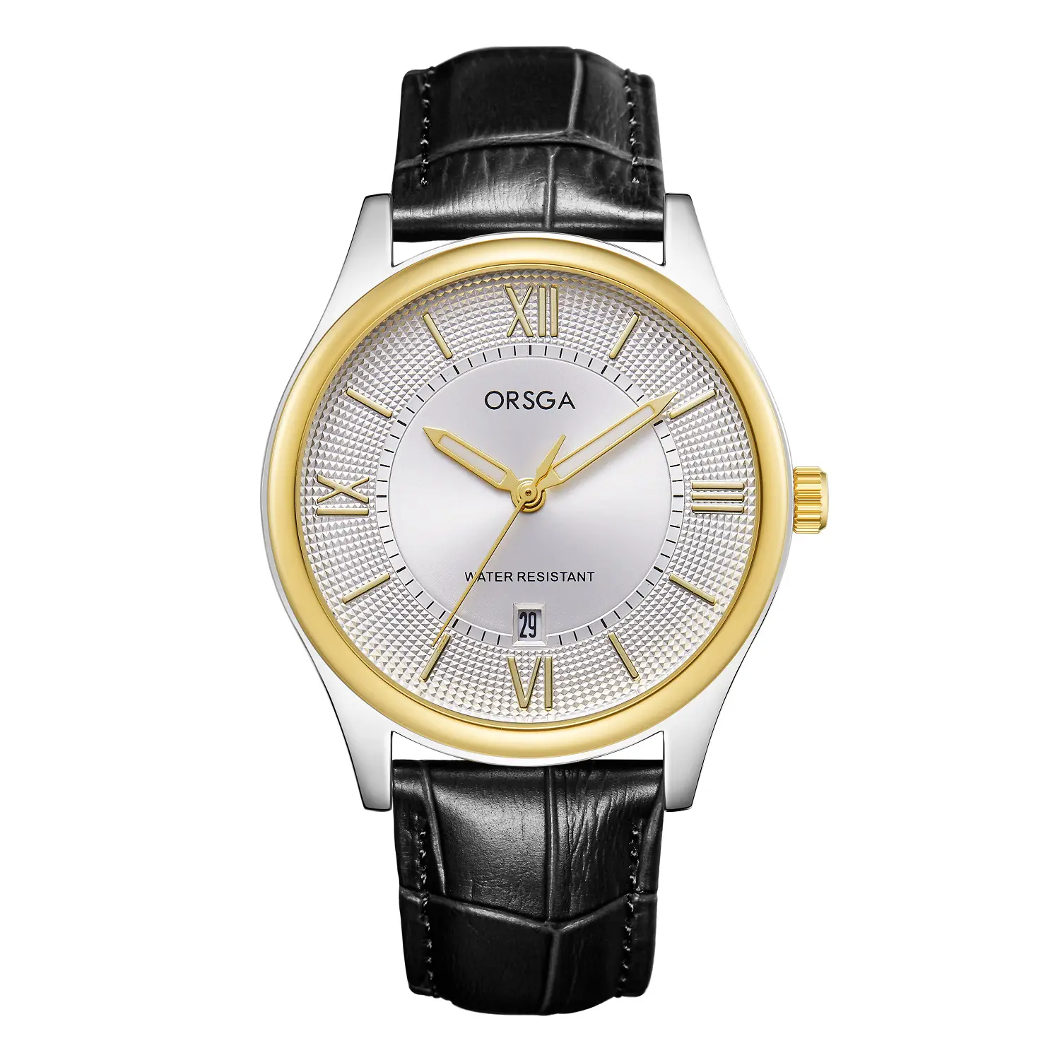 ORSGA Men's Luminous Quartz Watch Gold Bracelet