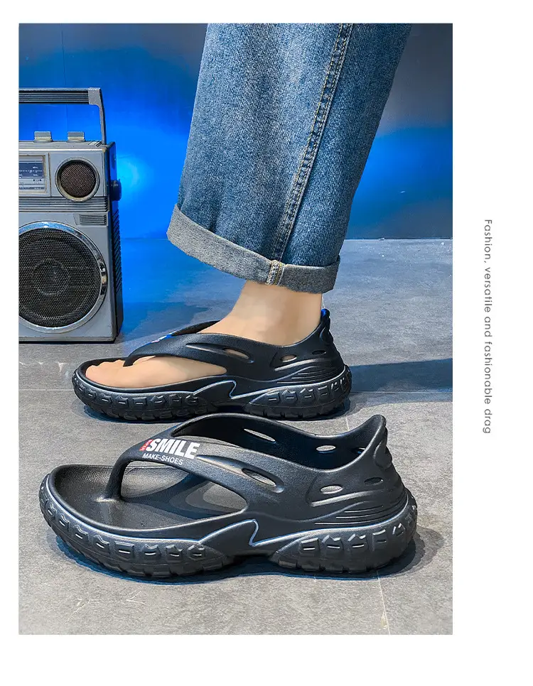 Cross-border flip-flops men's shoes summer wear non-slip wear-resistant tire bottom sandals sports driving Vietnam beach sandals — feature 10