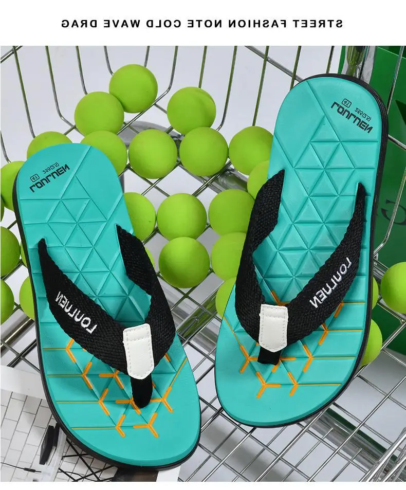 Fujian manufacturers 2024 new beach flip-flops men's non-slip outer slippers summer clip-on men's sandals trend — feature 1