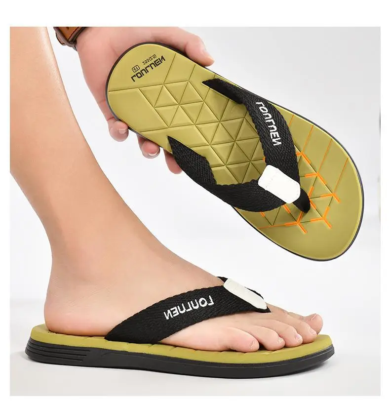 Fujian manufacturers 2024 new beach flip-flops men's non-slip outer slippers summer clip-on men's sandals trend — feature 11