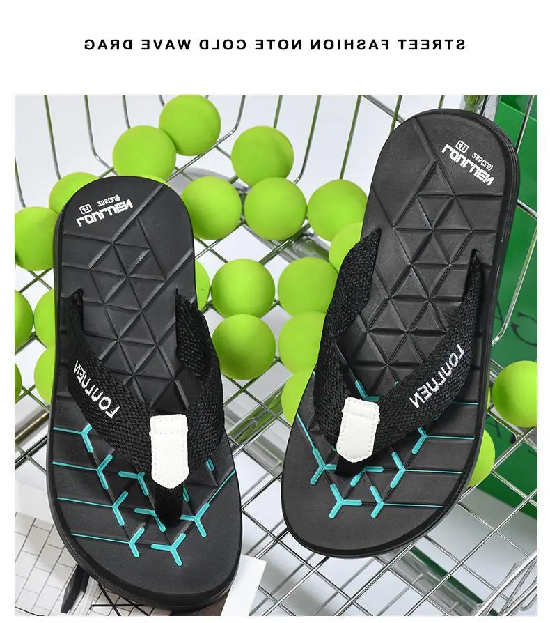 Fujian manufacturers 2024 new beach flip-flops men's non-slip outer slippers summer clip-on men's sandals trend — feature 12