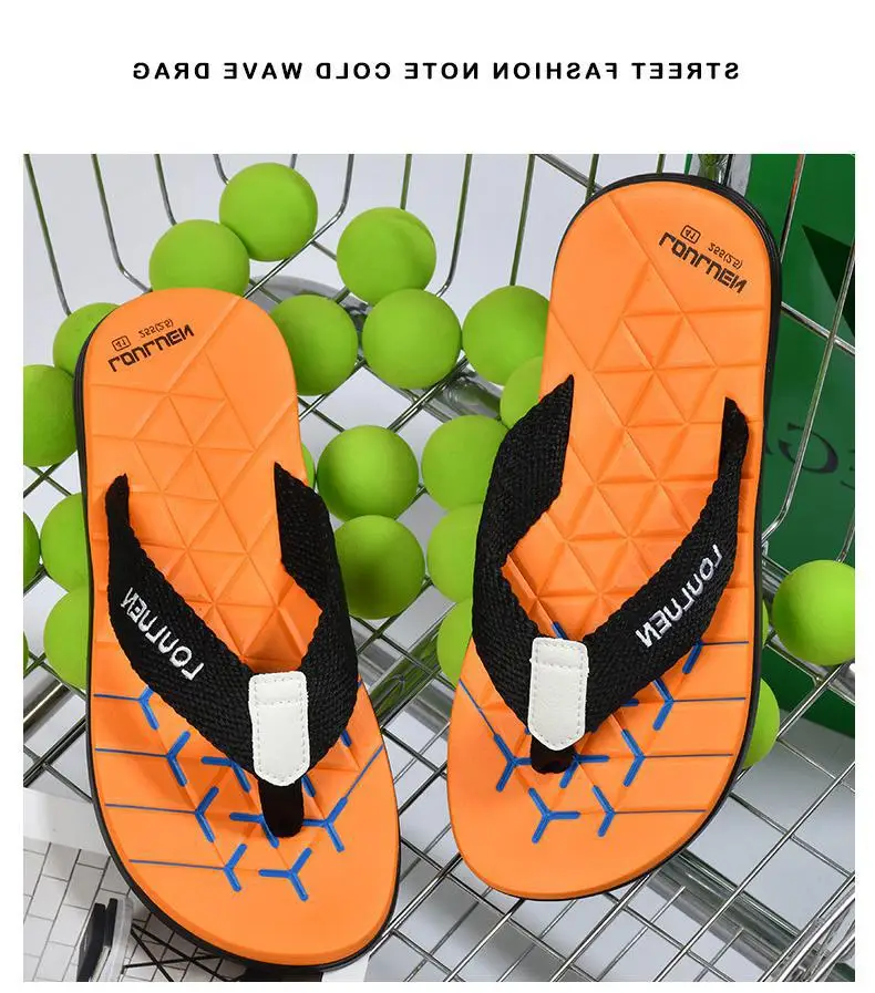Fujian manufacturers 2024 new beach flip-flops men's non-slip outer slippers summer clip-on men's sandals trend — feature 15