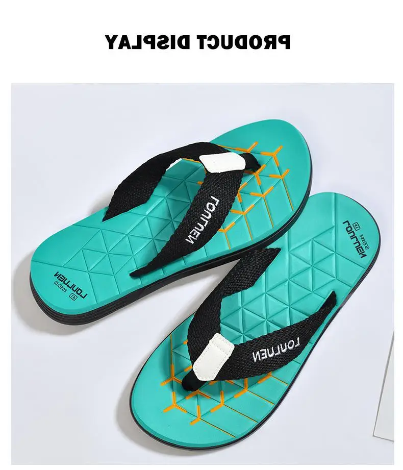 Fujian manufacturers 2024 new beach flip-flops men's non-slip outer slippers summer clip-on men's sandals trend — feature 6