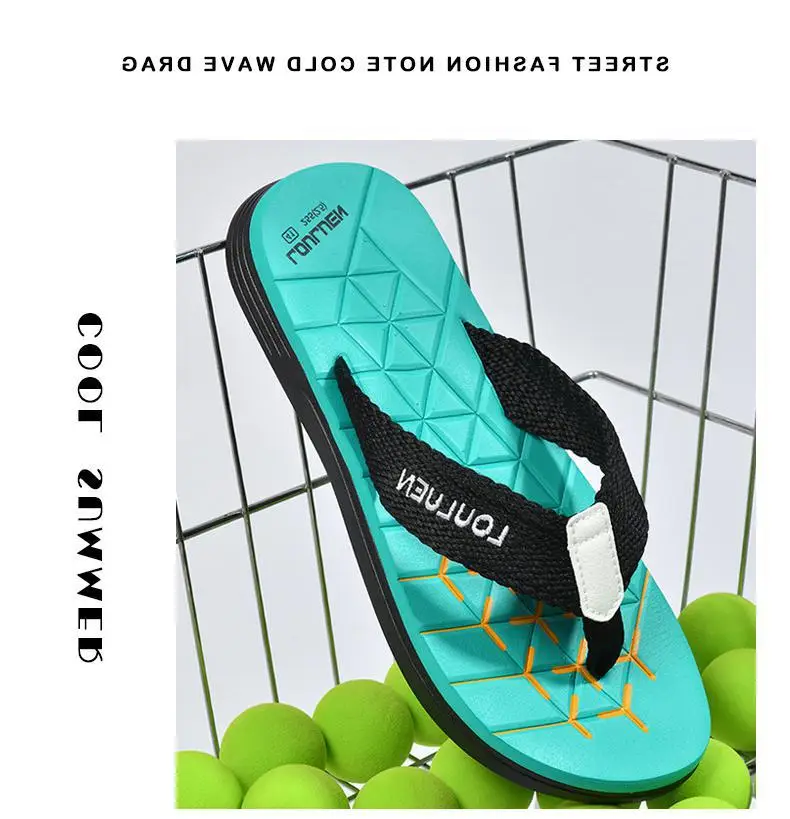 Fujian manufacturers 2024 new beach flip-flops men's non-slip outer slippers summer clip-on men's sandals trend — feature 7