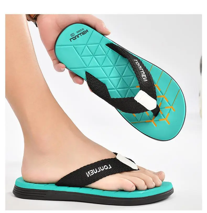 Fujian manufacturers 2024 new beach flip-flops men's non-slip outer slippers summer clip-on men's sandals trend — feature 8